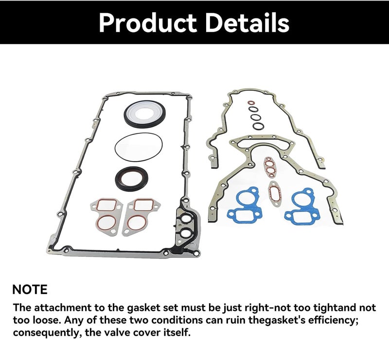 YIDEZU Engine Conversion Lower Gasket Set Fit for Chevrolet Buick Hummer GMC Pontiac 4.8L 5.3L 5.7L 6.0L 6.2L LS1 LS2 LS3 LS4 LS5 LS6 CS5975A CS9284 - Image 5